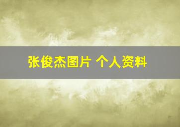 张俊杰图片 个人资料